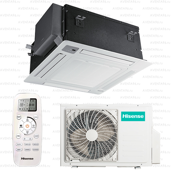 Фото кондиционера Hisense Кассетный кондиционер AUC-24HR4SGA/AUW-24H4SZ1 (HEAVY Classic) (комплект)
