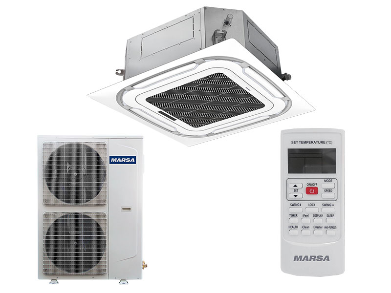 Кассетный кондиционер MARSA Кассетный кондиционер MRK-48UHA2N/MRK-48HA2NE-W — купить в Миксклимат