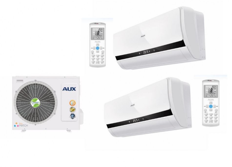 Мульти-сплит система AUX Комплект AUX AM2-H18/4DR1 / AMWM-H09/4R1*2 шт (Free Match Inverter) — купить в Миксклимат