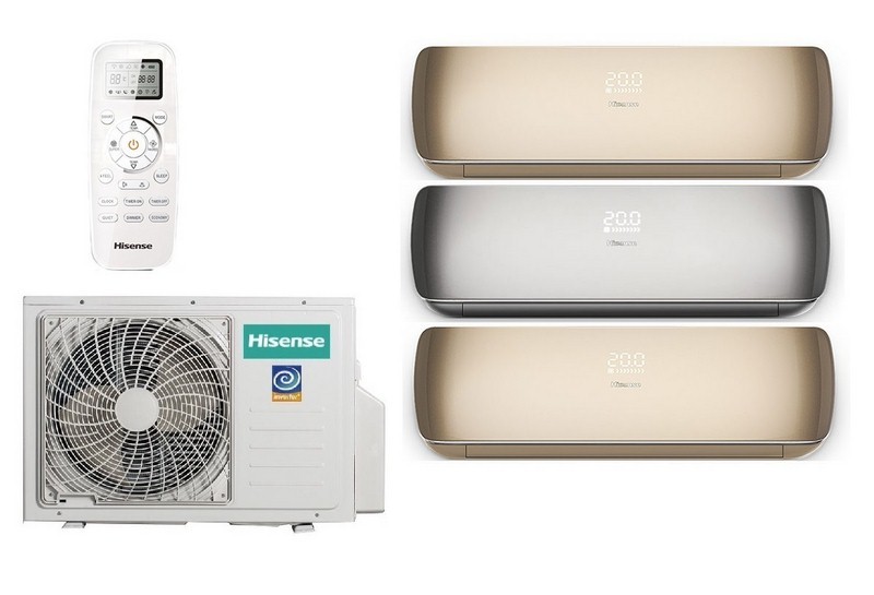 Мульти-сплит система Hisense Комплект Hisense AMW3-24U4SZD / AMS-09UR4SPSC4*3 (серия дизайн) — купить в Миксклимат