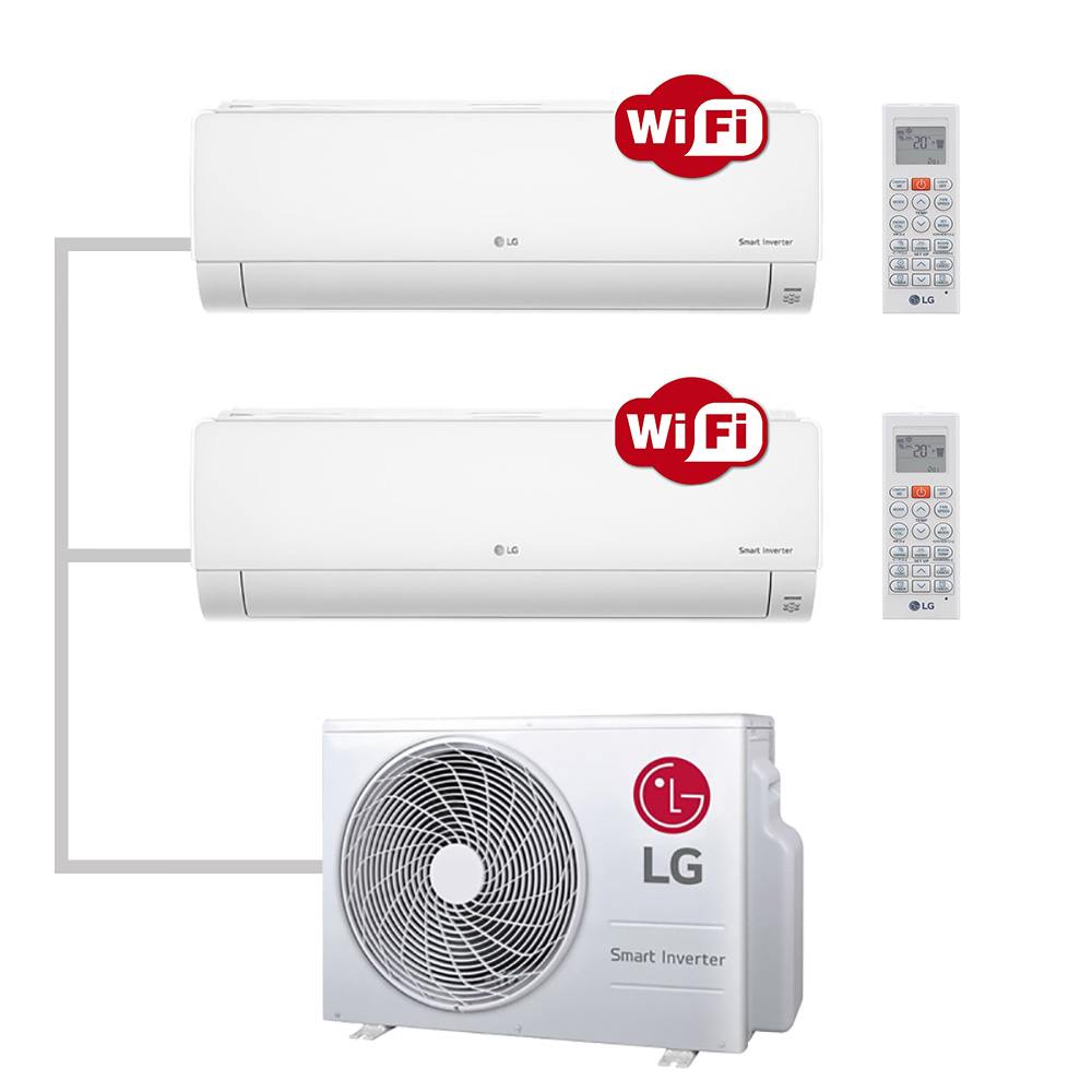 Фото кондиционера LG Комплект LG PM07SPх2 / MU2M15 Серия DELUX PM wi-fi Inverter