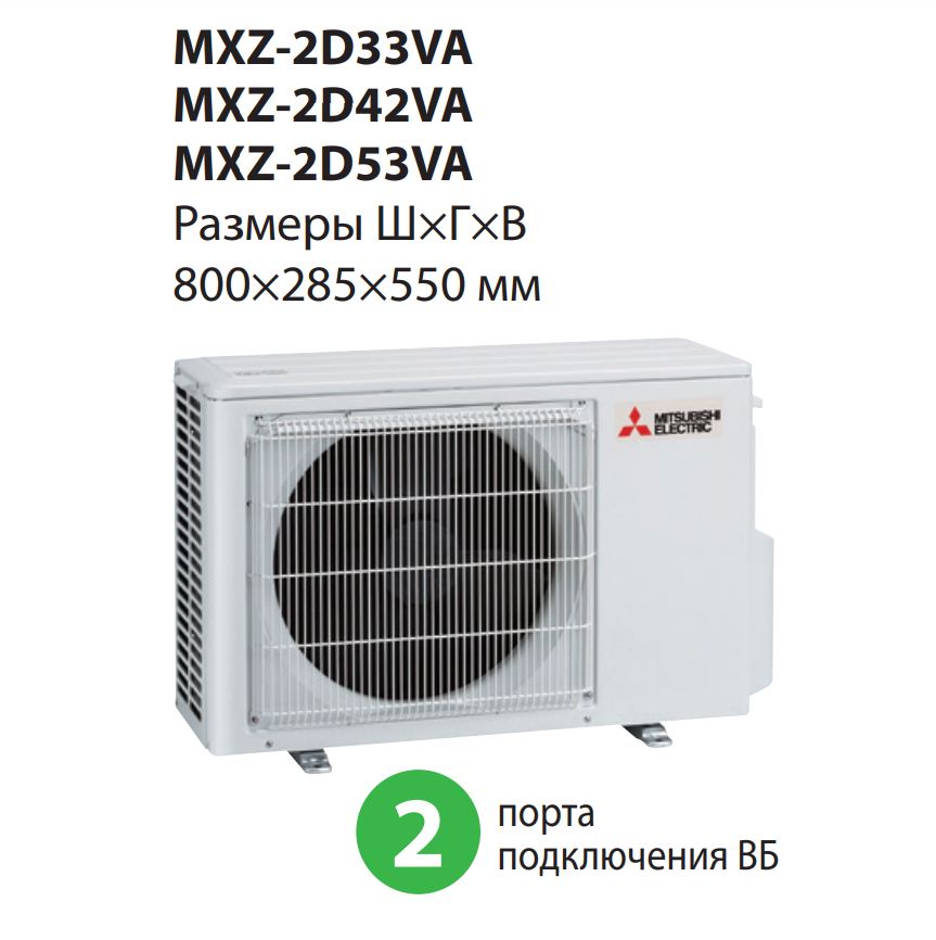 Фото кондиционера Mitsubishi Electric Внешний блок кондиционера Mitsubishi Electric MXZ-2D33VA (35м²)