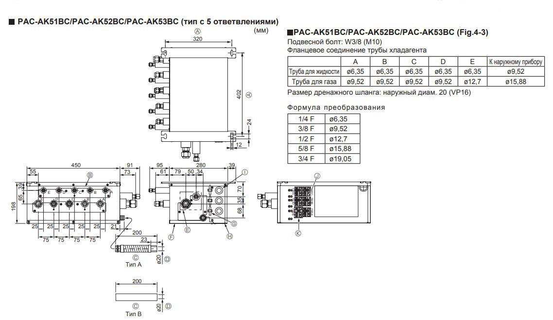Фото кондиционера Mitsubishi Electric PAC-MK53BC Распределительный блок на 5 портов MITSUBISHI ELECTRIC | Модель снята с производства!