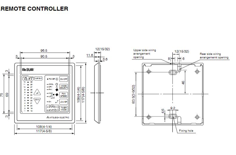 Фото кондиционера Mitsubishi Electric T7W20K200 проводной пульт